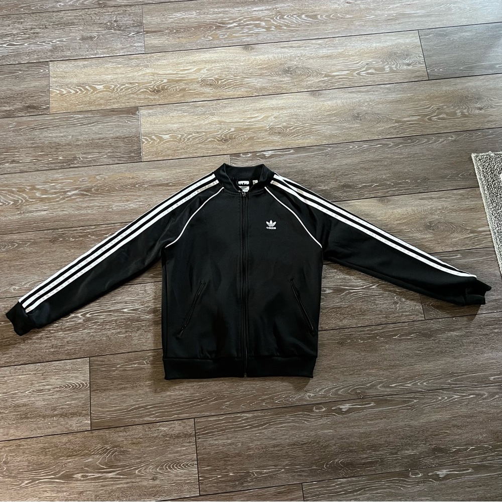 Adidas trefoil zip up jacket